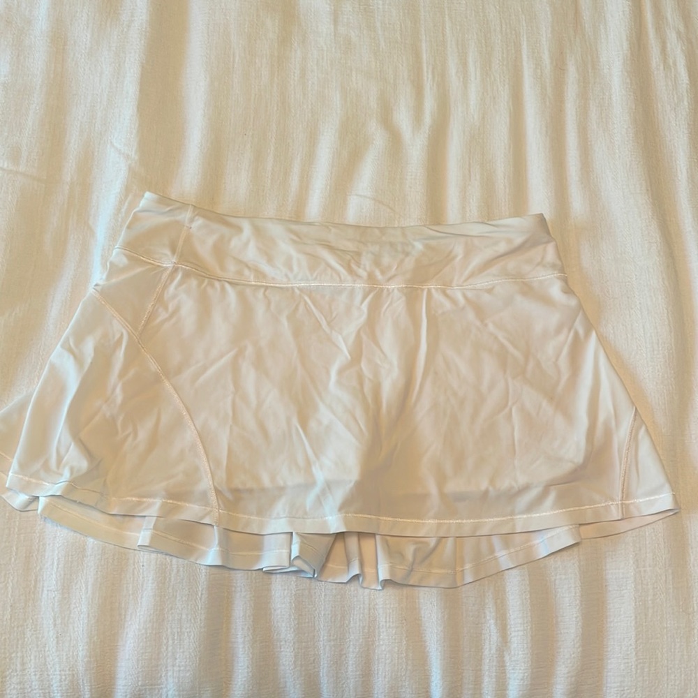 lululemon white skirt, size 10 reg, no holes or discoloration, built in spandex